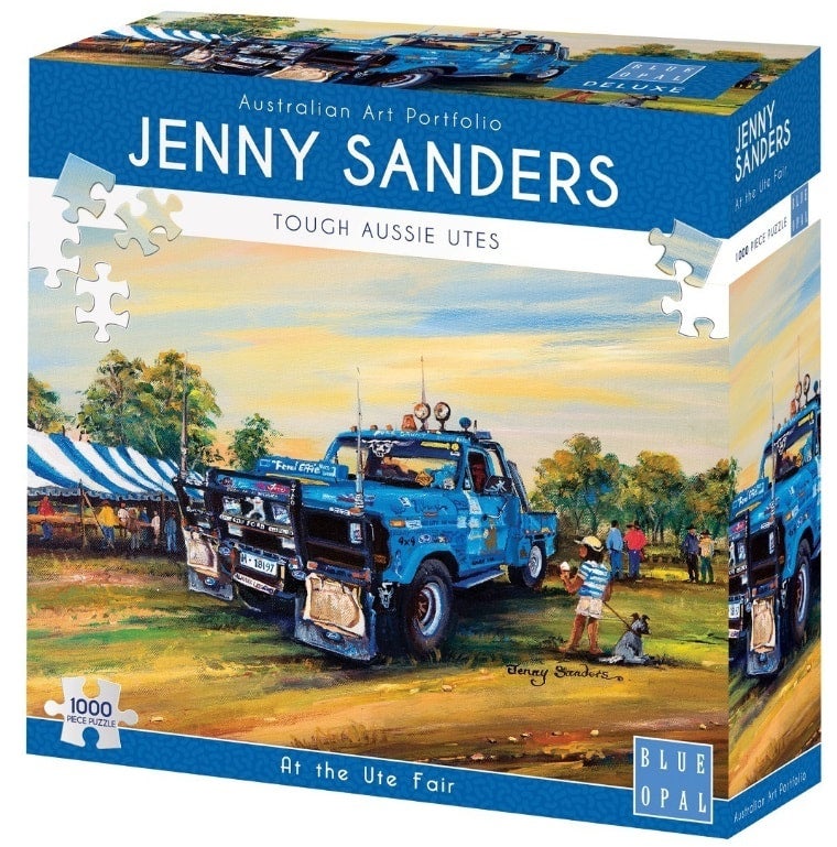 Blue Opal Jenny Sanders At the Ute Fair 1000 Piece Jigsaw Puzzle Brisbane Puzzle Shop